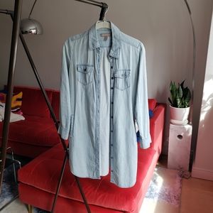 Banana Republic 00P button down denim tunic shirt or light jacket